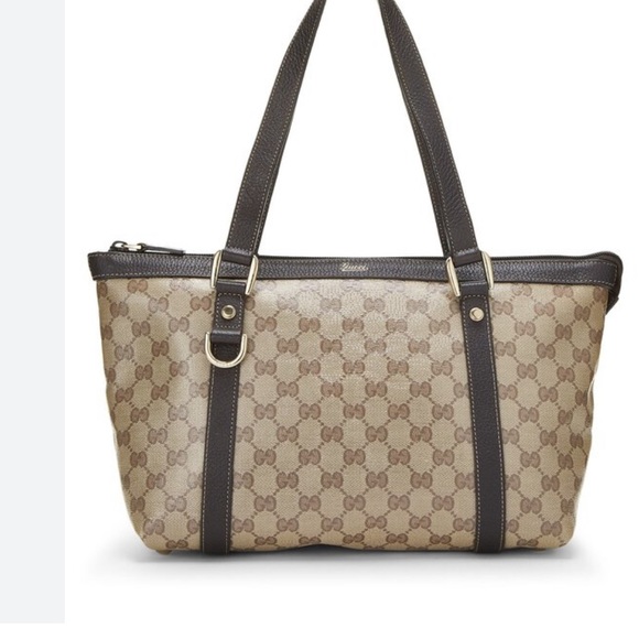 Gucci - Brown GG Canvas Abbey zip tote small - Picture 2 of 9